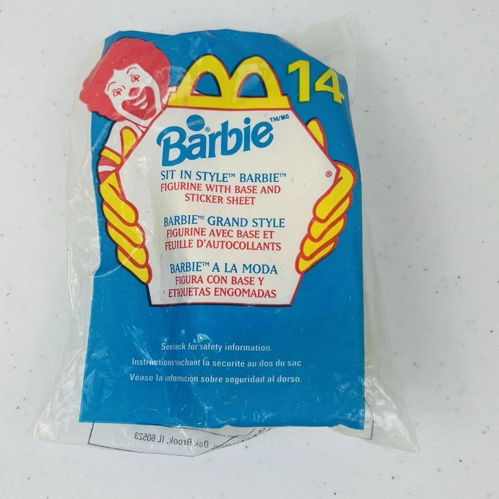 New McDonalds Happy Meal Toy‎ Sit In Style Barbie Doll Figurine  1999 Sealed VTG